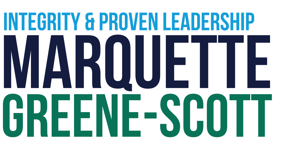 Marquette Greene-Scott campaign logo